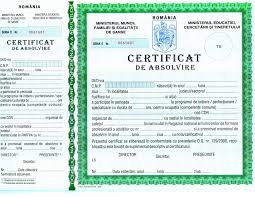 certificat absolvire